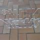 "News" magazine rack in transparent plexiglass, 1980s, vintage.