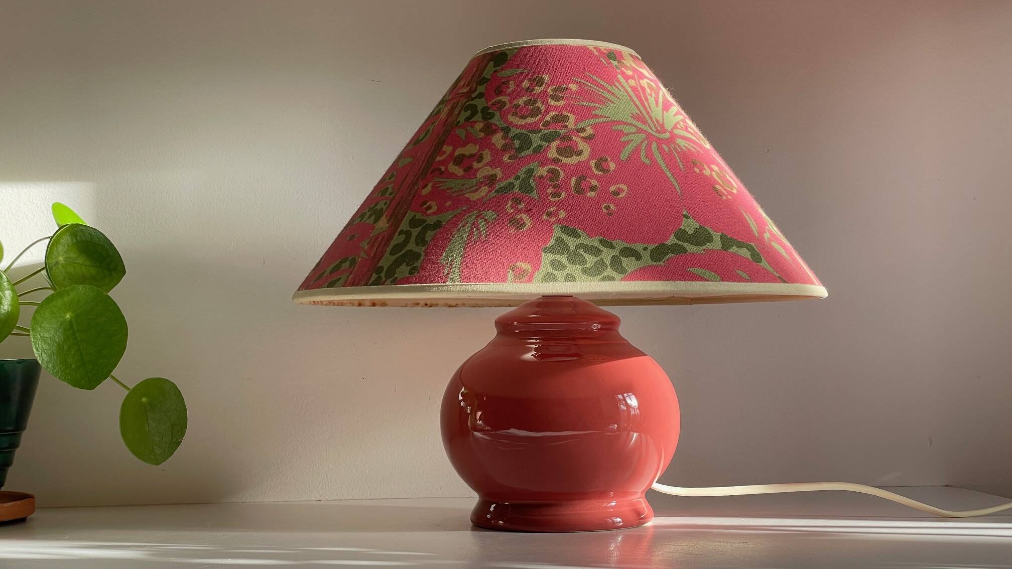 VINTAGE Leopard Ceramic LAMP