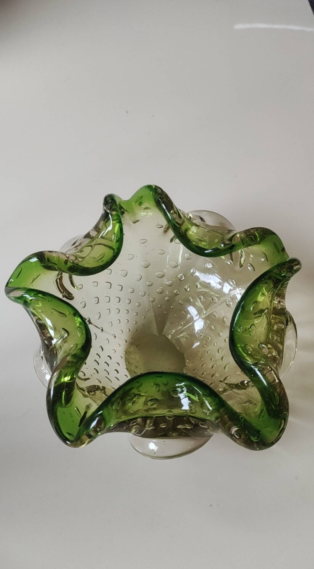 Pocket Video/Bullicante Ashtray Murano. Made of Art Glass. Diameter 19 cm.