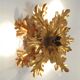Golden leaf wall lamp