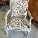 Armchair Louis XVl gray of the XlX th siecle