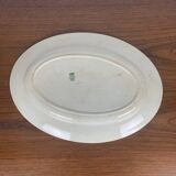 Large oval dish, "Champagne" model, Badonviller, green