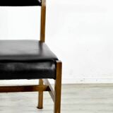 Set Of 4 Midcentury Solid Teak Danish Style Chairs. Vintage Modern / Retro.