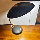 Modernist desk table lamp 1970 black metal