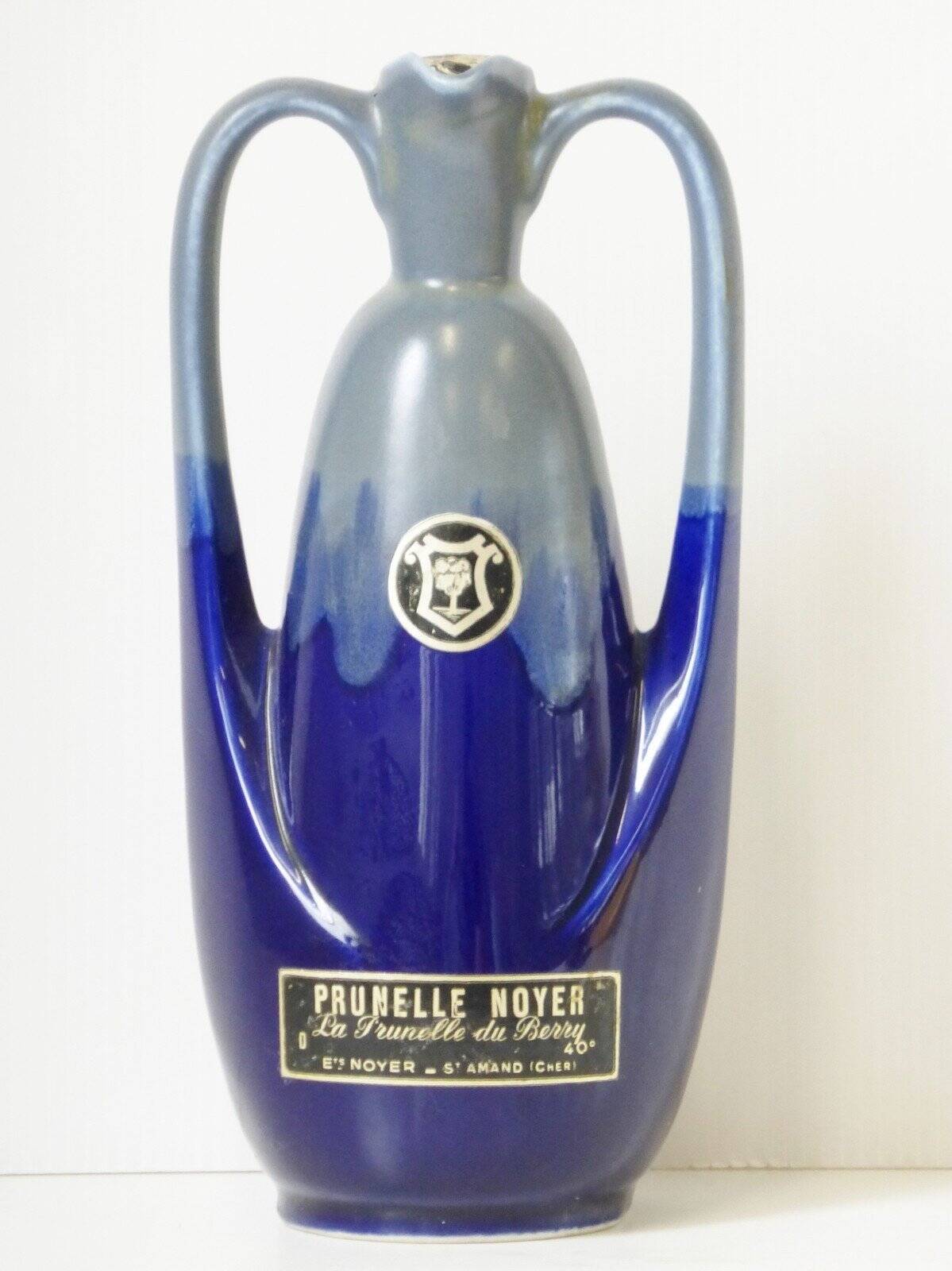 Ceramic bottle liqueur Prunelle Noyer St Amand 1950s/60s