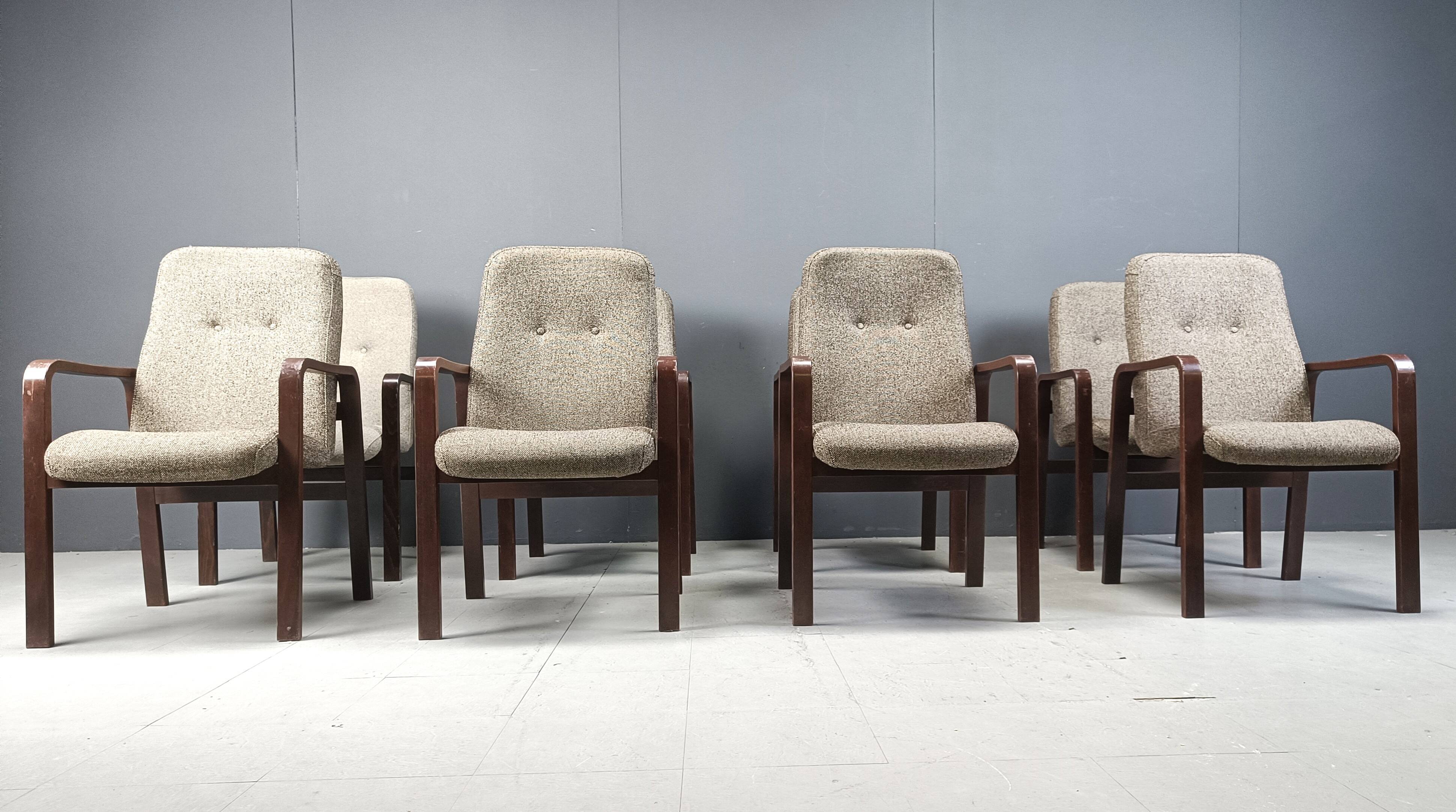 Vintage bentwood dining chairs set of 8 - 1993