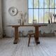 Brutalist pine oval table