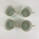 4 Cups and Saucers for Coffee Haviland Model Ambassade (blue rim)