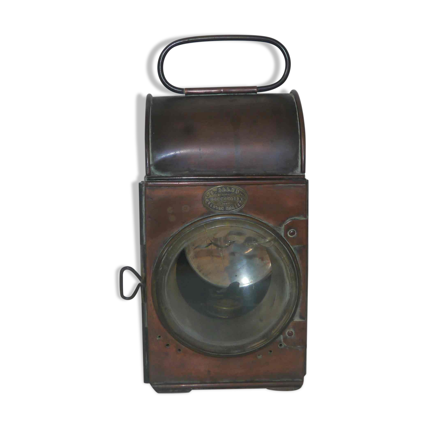 Old railway lamp "R.Allen - Hepton Mallett" early 20th century