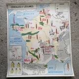 Carte scolaire vintage mdi FRANCE La Seine