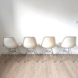 Vintage set of 4 fiberglass dining chairs by Eames – Herman Miller