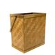 Hollywood regency brass and woven bamboo magazine rack, Metal Linea Nova Italy 1970