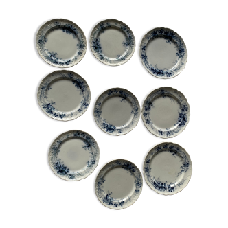 Lot de 9 assiettes à entremets Villeroy et Boch anciennes