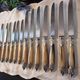 Exquisite set of twelve antique Art Nouveau knives (6+6)