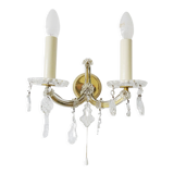 Wall lamps set made of crystal glass