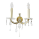 Wall lamps set made of crystal glass