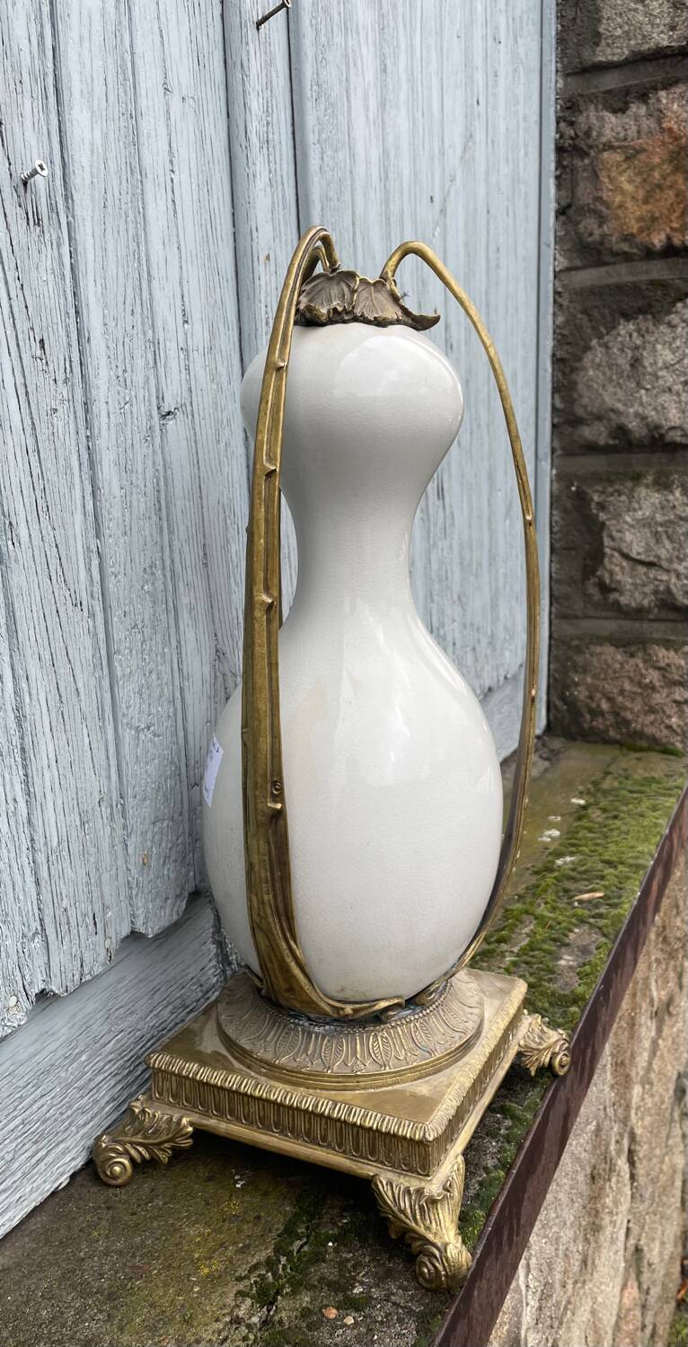 Porcelain and bronze vase