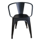 Black Tolix chair with armrests