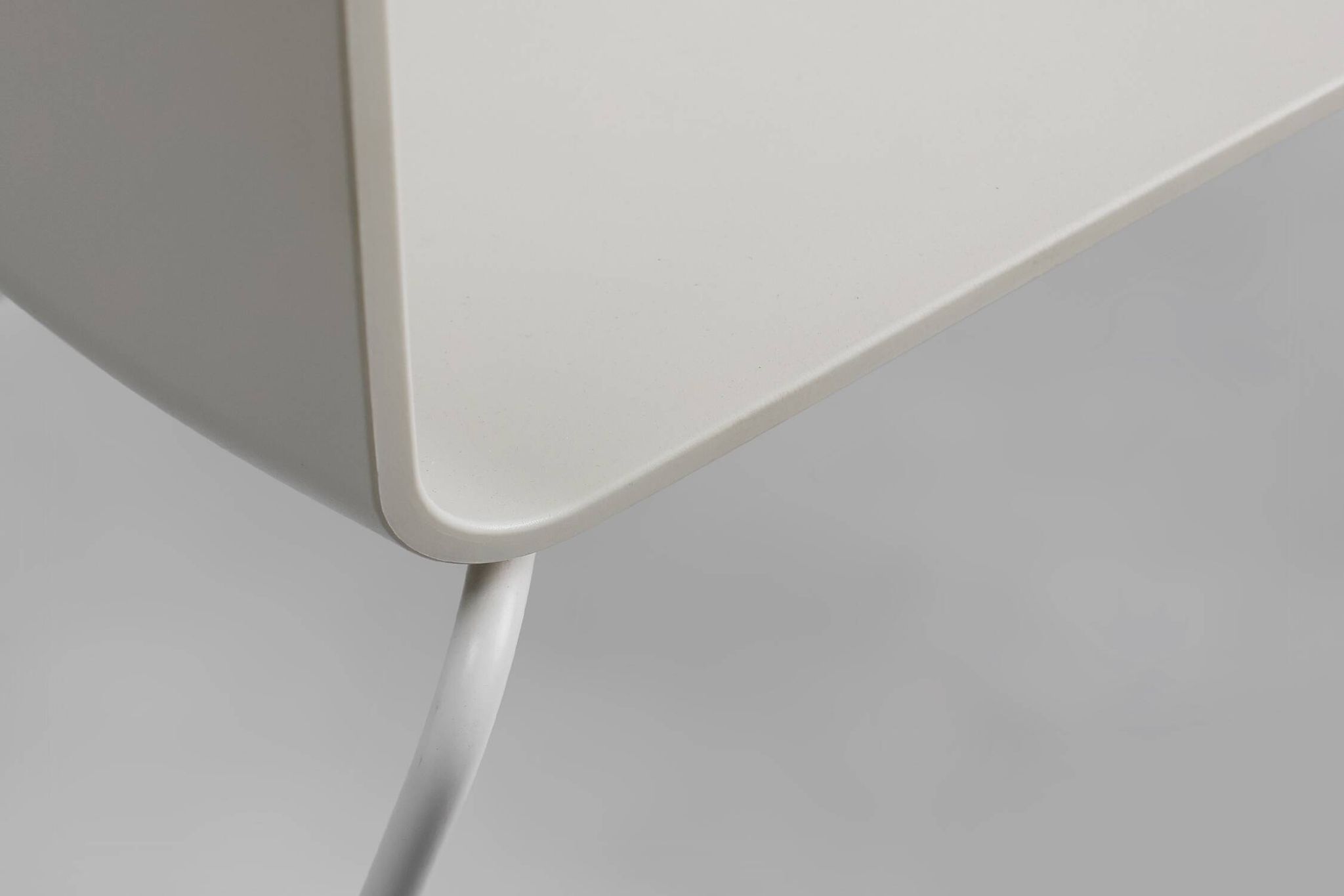 Mid-century white design chair with metal frame and plastic seat, Belgium