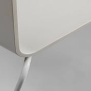 Mid-century white design chair with metal frame and plastic seat, Belgium