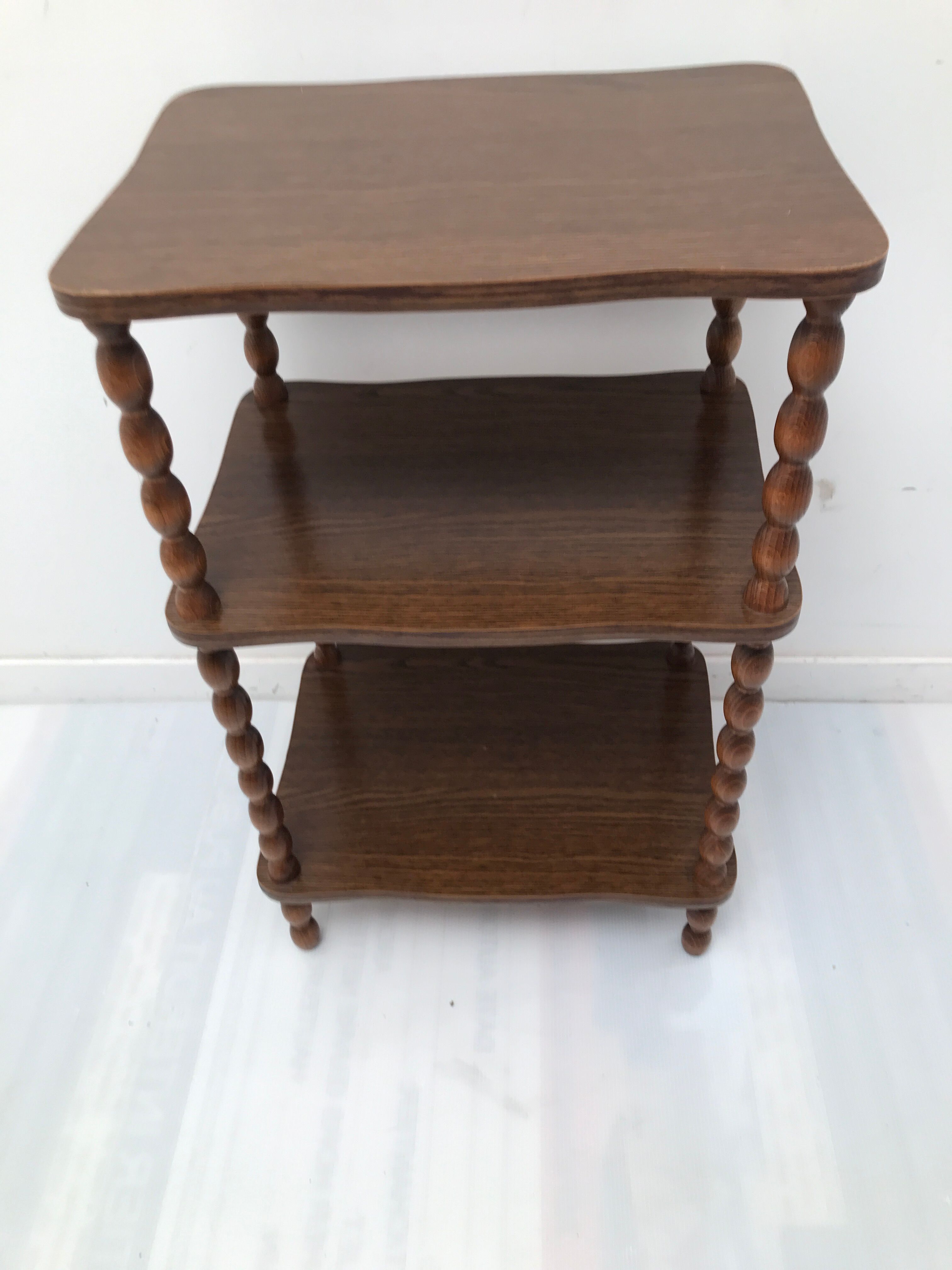 Sellette shelf wood turned Louis XIII style