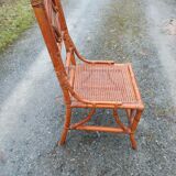 Chaise en rotin bambou cannage tressé en très bon état