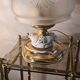 lampe  chrome or et verre gravé 1970 a 80  ,,32x19 ,, tres belle