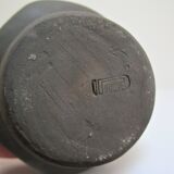 Anthropomorphic candle holder, scarified ceramic, stamped design