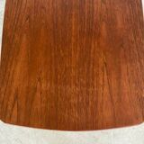 Vintage Danish mid-century teak and rattan coffee table 1960s