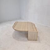 Italian Coffee Table in Travertine, 1980s