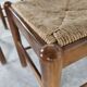 Vintage oak and wicker dining chairs, 1960s