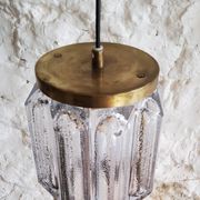Scandinavian brass and glass pendant for Reijmyre by Paul Kedelv