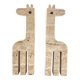 Modern set of 2 travertine giraffe bookends, F.lli Mannelli, Italy 1970