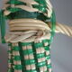 Bouteille fils scoubidou vert et rose