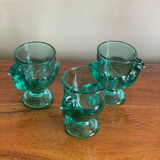 Trio of Arcopal egg cups