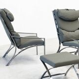 Elegant chrome lounge chairs