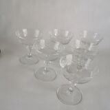6 champagne glasses