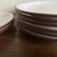Set of 8 Scandinavian KMK enamelled earthenware dessert plates 1965