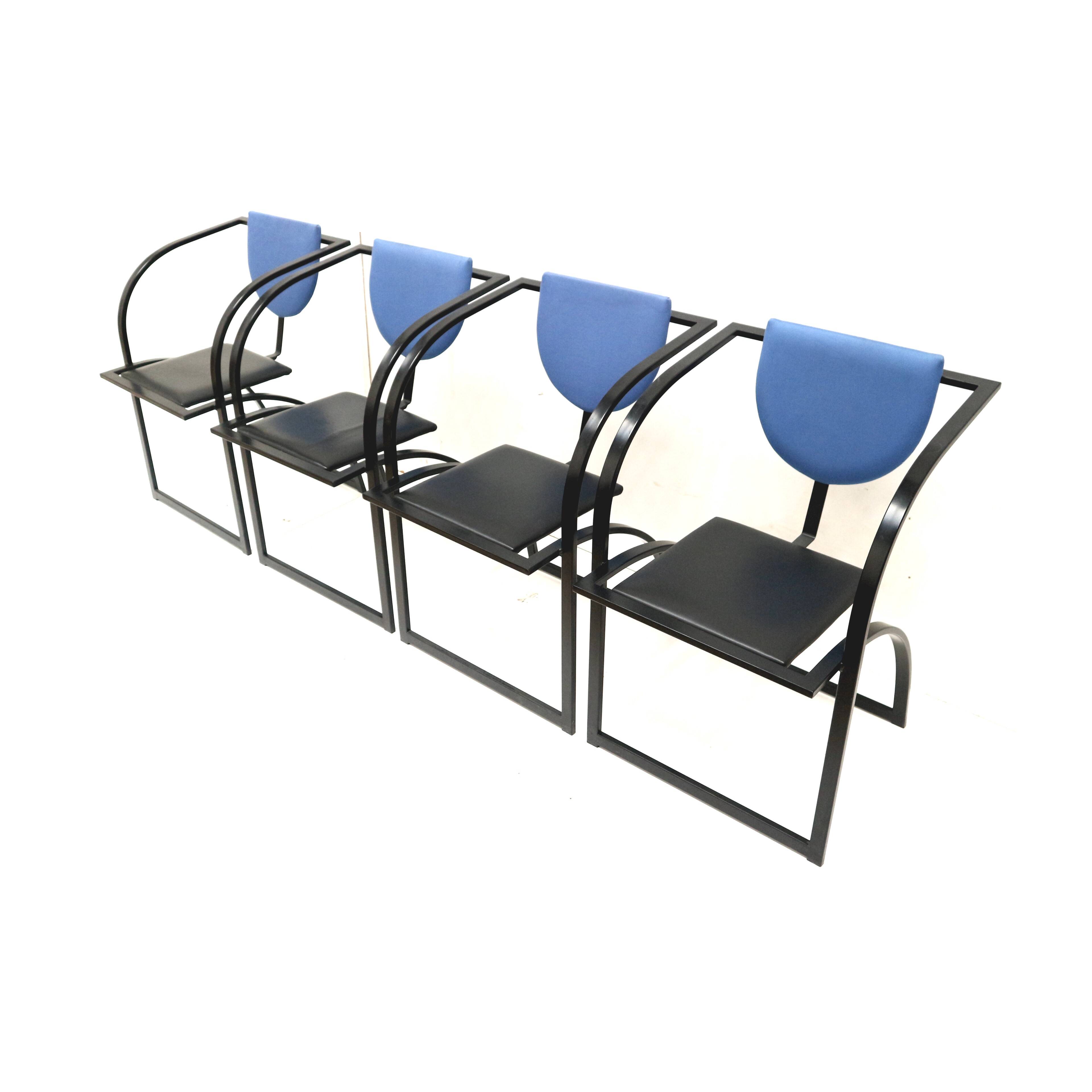 Set of 4 vintage postmodern dining room chairs Model ‘Cosinus’ by Karl Friedrich Förster for KFF Des