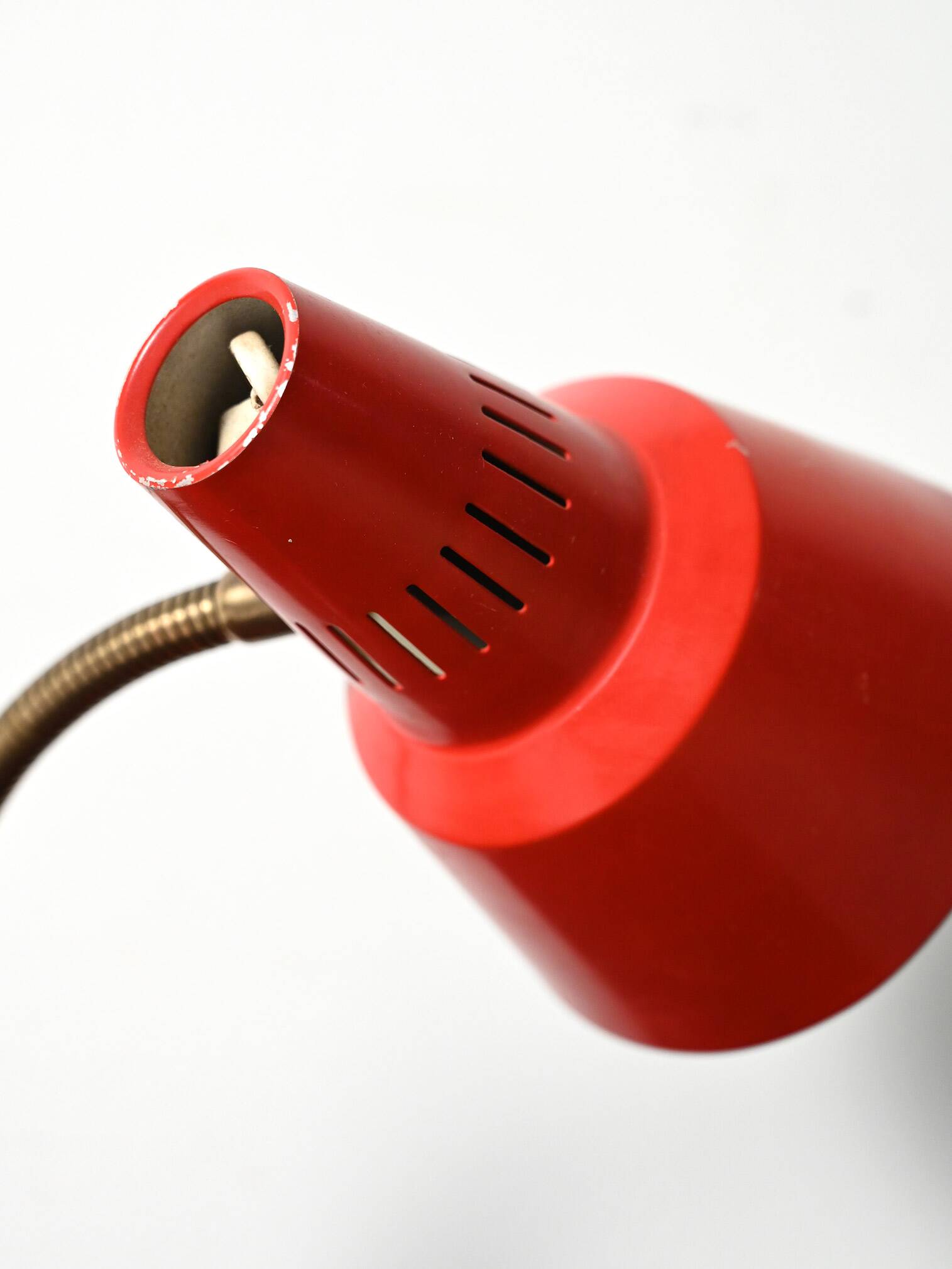 Gemi red Scandinavian table lamp, 1960s