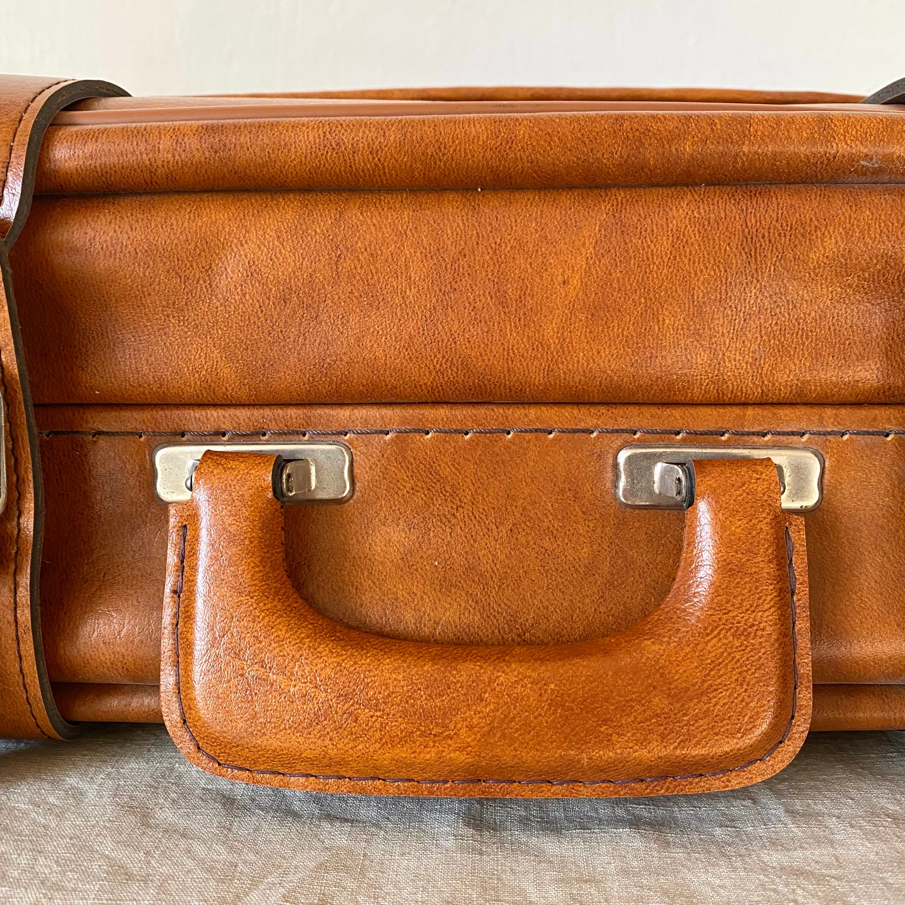 Vintage imitation leather suitcase