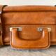 Vintage imitation leather suitcase