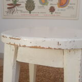 Vintage white farm stool