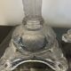 3 clear glass candle holders