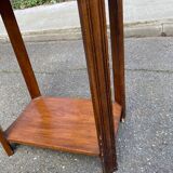 Étagère art déco 1960 en bois massif avec tiroir