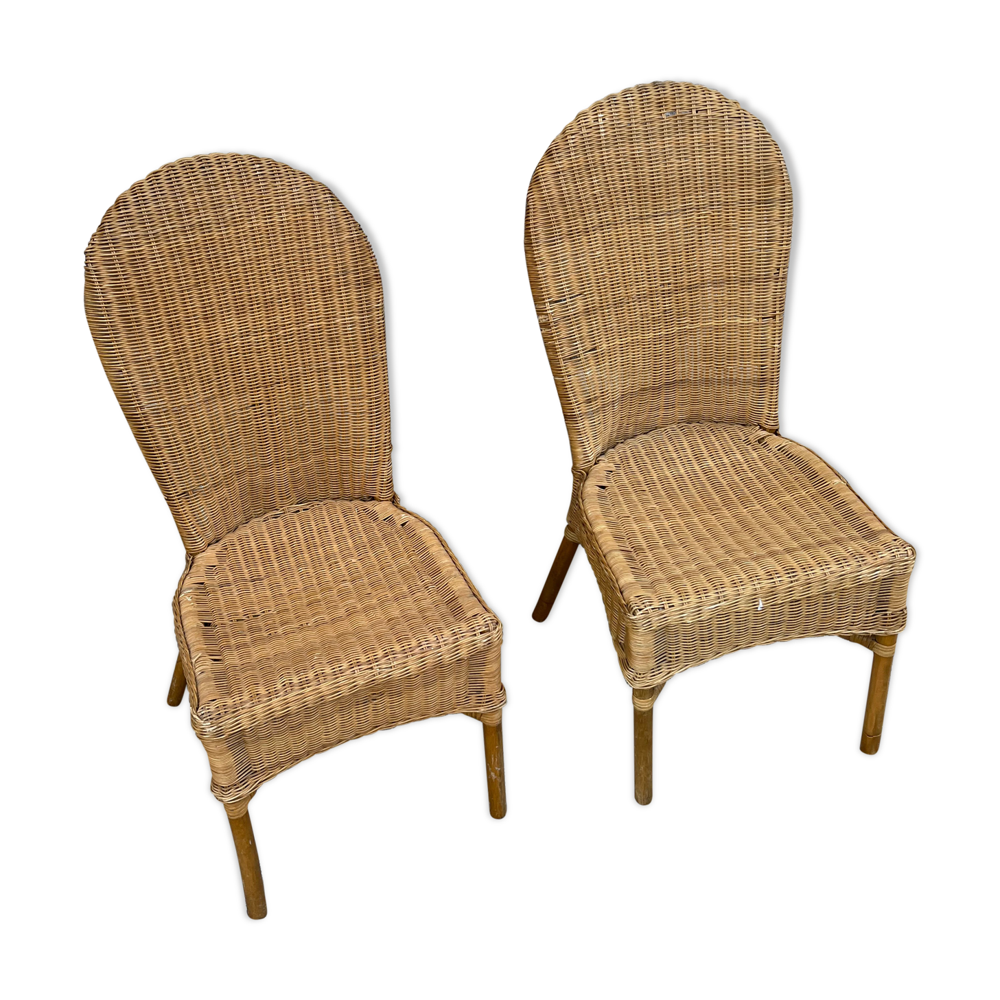 Pair of rattan chairs