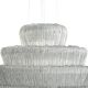 Rare and Sculptural Contemporary Italian Suspension in Light White - Chandelier