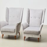 Pair of Italian Lounge Chairs attrib. to Gio Ponti for ISA Bergamo 1950s