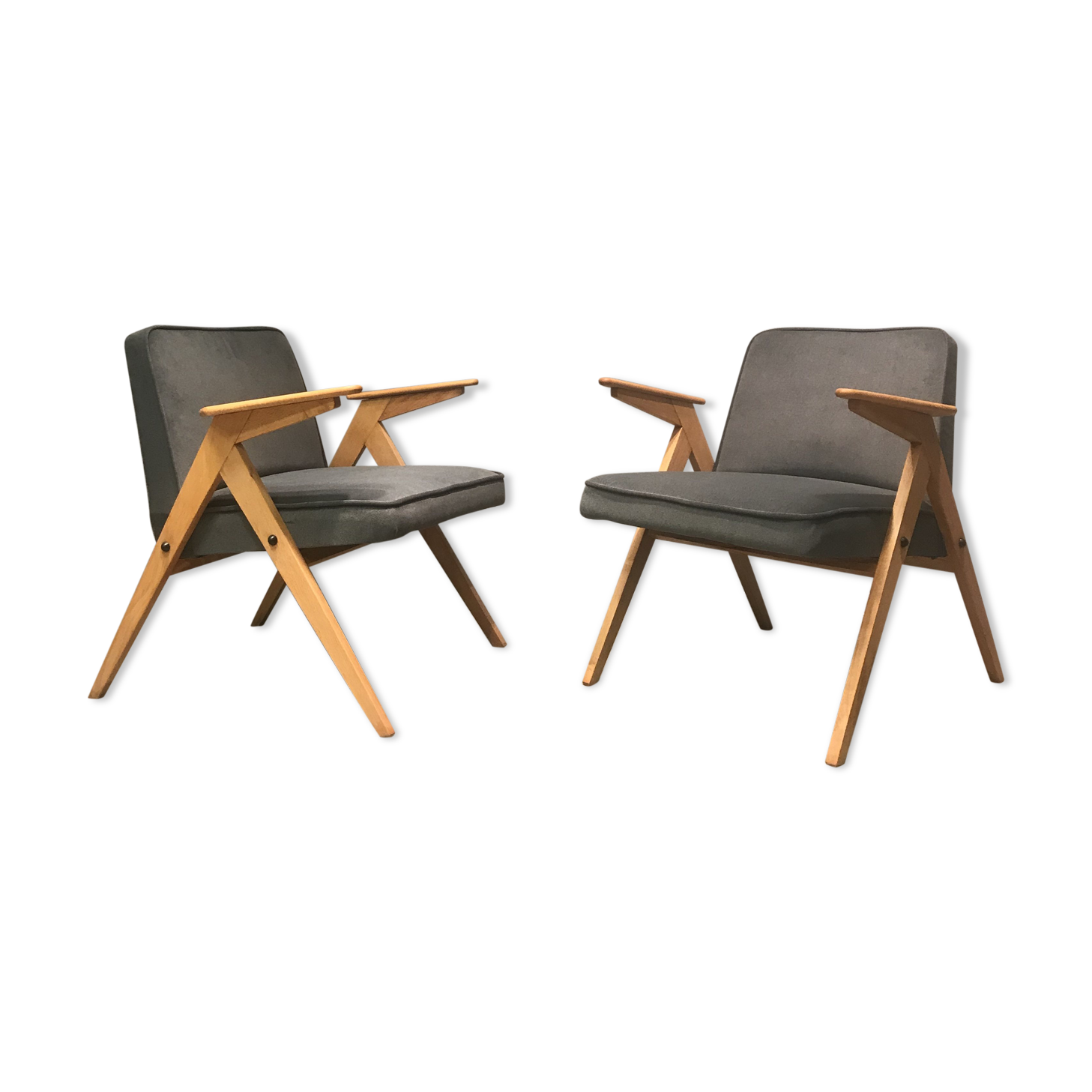 Paire de fauteuils, type 300 177, conçu par J. Chierowski, années 1960
