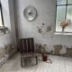 Modernist oak armchair